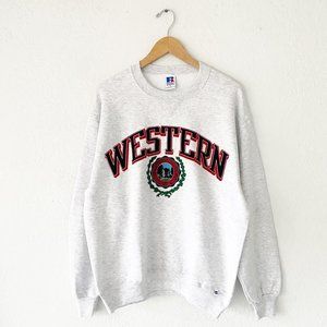 Vintage College Western University Sweatshirt S77